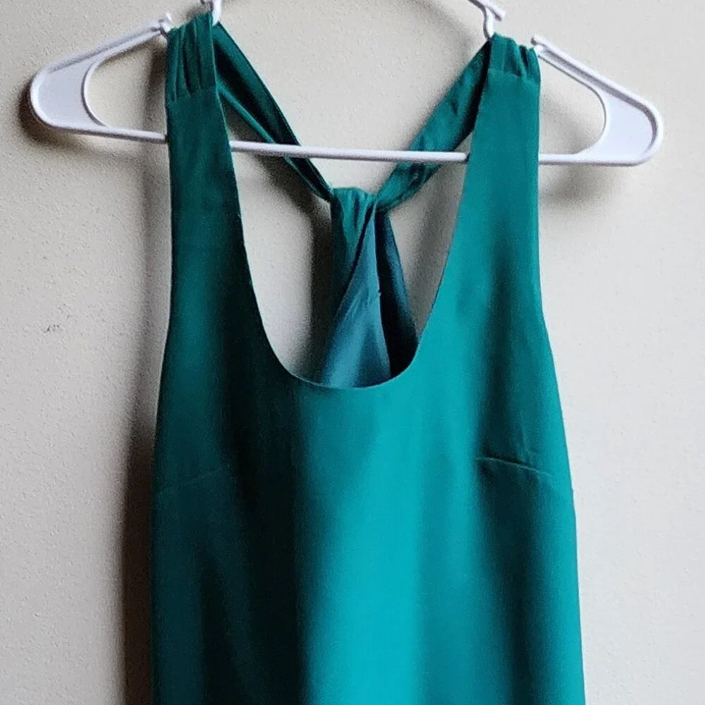 J. Crew Teal Cross Back Shift Dress Size 0